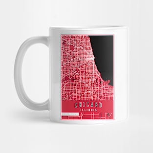 Chicago - City Street Map Mug